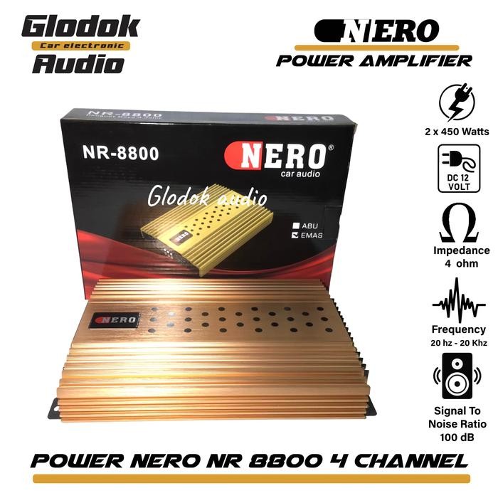 NERO NR 8800 POWER AMPLIFIER MOBIL MOSFET 4 CHENEL