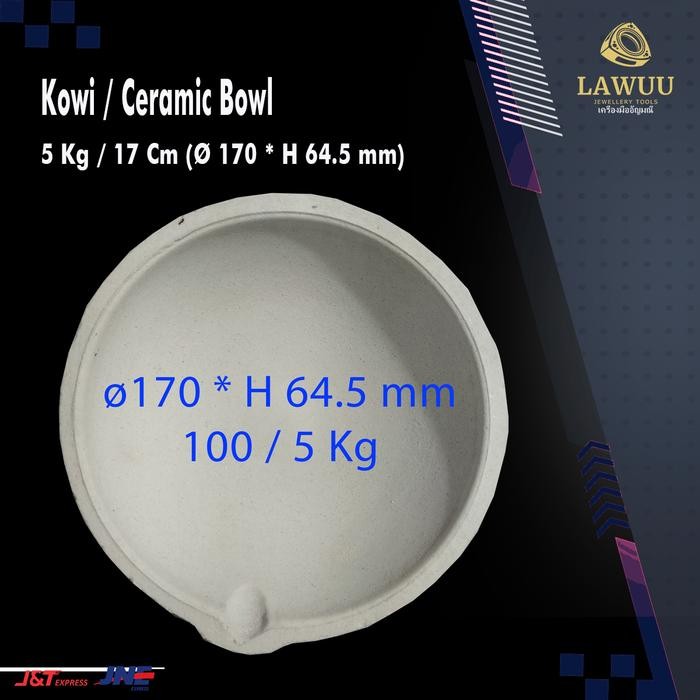 Termurah Kowi Keramik 17 Cm - Crucible Peleburan Emas 5 Kg Wadah Tahan Panas Industri