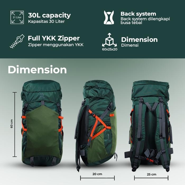 Tas Gunung Hikemore Linked 30 Liter Orinal