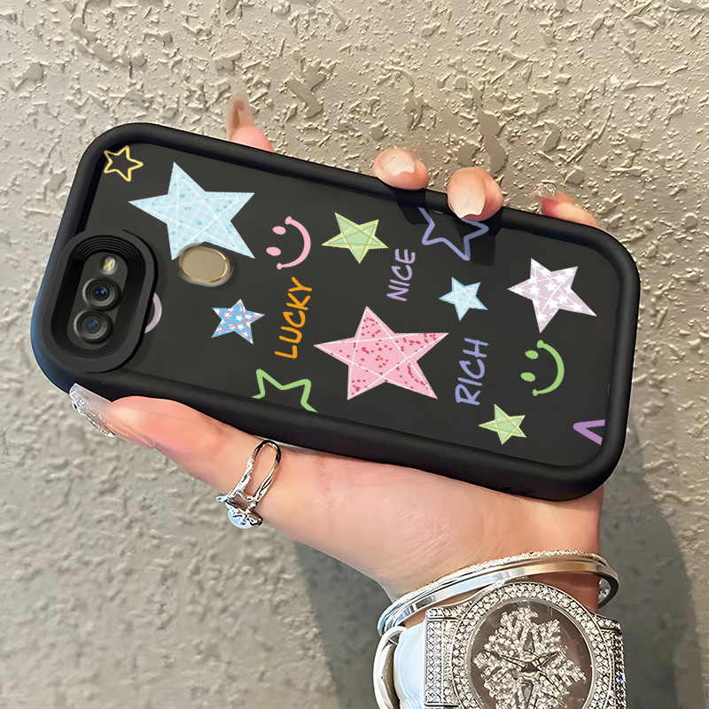 Casing Hp OPPO A7 OPPO A5s OPPO A12 OPPO A12S A11k Case Casing menggambar cinta pola HP Kasing Silik