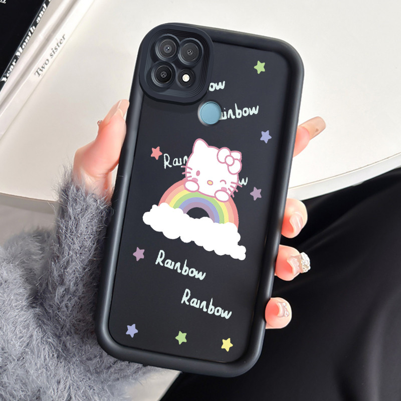 Casing Hp Untuk OPPO A15 A15s A35 Case Kitty Pelangi Kasing telepon ringan tipis Kesing Silikon Soft