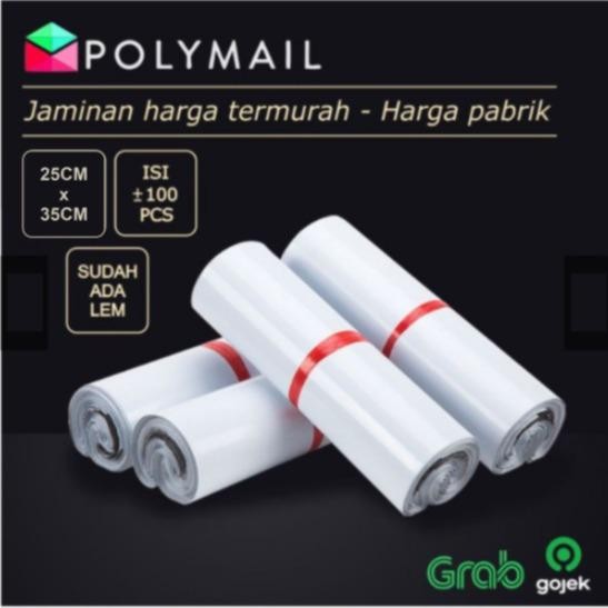 

5WUM Palstik Polymailer 100Pcs 25X35Cm Putih Premium Glossy