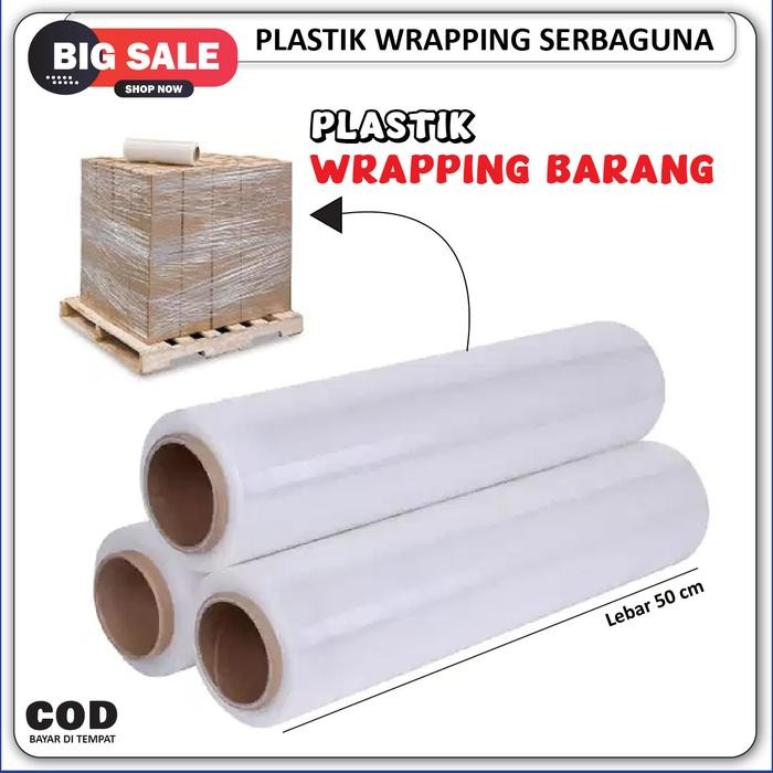 

SARI Plastik Wrapping Wrap Roll Plastik Pembungkus Baraang Kardus Koper Makanan Palet