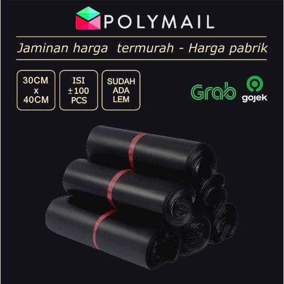 

SARI Plastik Polymailer 100Pcs 30X40Cm Hitam Premium Glossy