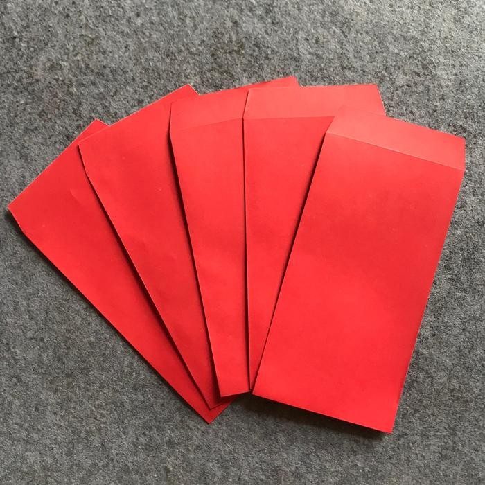 

5WUM Amplop Merah Polos Isi 10 / Angpao Merah Polos Isi 10