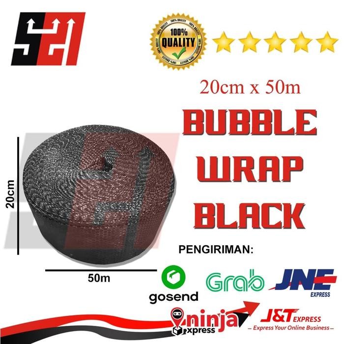 

5WUM Bubble Wrap Premium 20Cm X 50M Hitam, Tebal, Lentur, Pelindung Maksimal