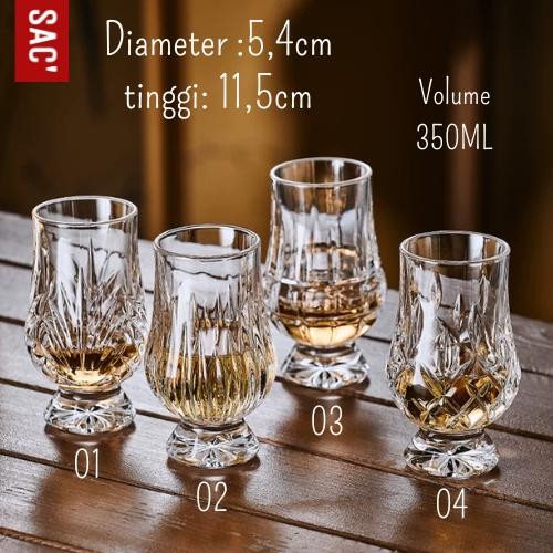 BSKU Paris Whiskey Glass Gelas Kaca Aesthetic Glass Whisky Wine Beer Gelas Kaca Kristal