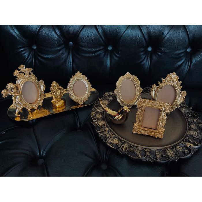 Frame Foto Bingkai Foto Classic Vintage Bingkai Emas Mini Gold Frame