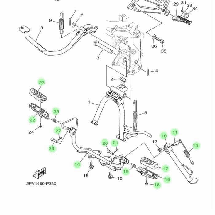 BESI BARSTEP SET JUPITER MX KING 150 ORIGINAL