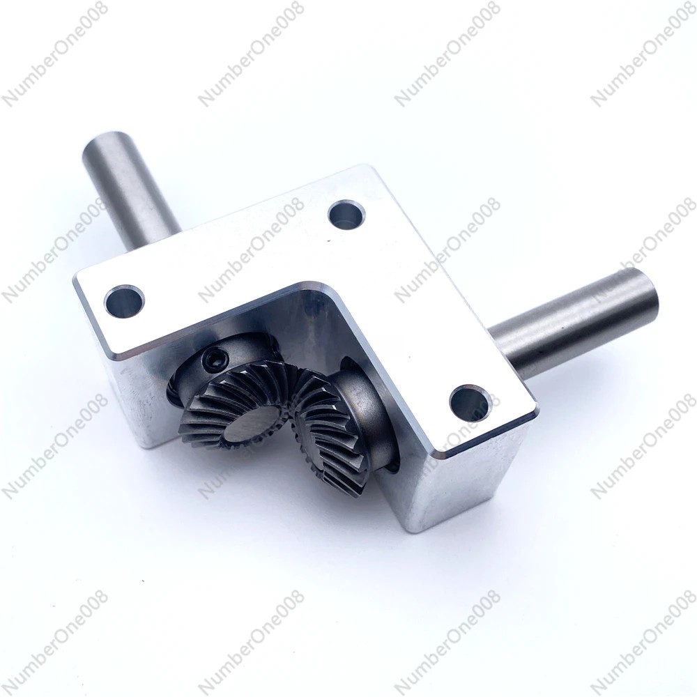 Micro Spiral Bevel Gearbox 6MM/8MM/10MM Shaft 90-Degree Angle device Model gear Aluminum alloy parts