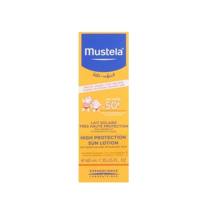 Mustela Sun Lotion 40Ml Spf 50+ - Sunblock Bayi Anak 40 Ml Spf50