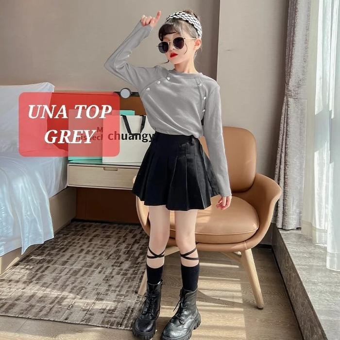 Una Top Baju Atasan Casual Fashion Anak Remaja Perempuan Korea Import