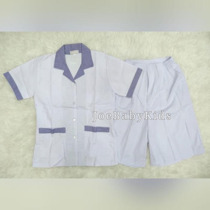 Seragam Suster Kulot / Baju Suster Lengan Pendek Celana Pendek