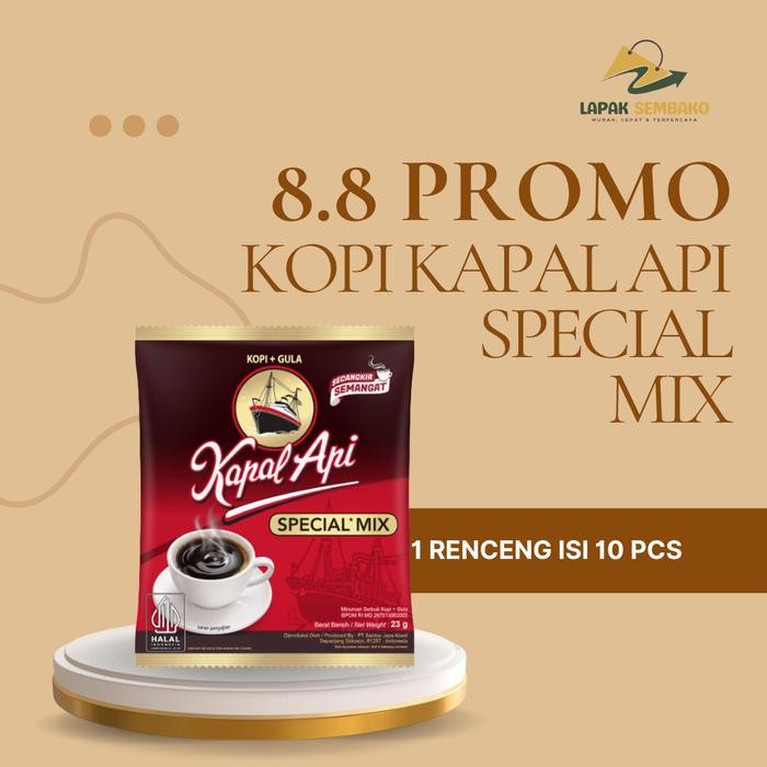 

[LSG] [8.8] Kopi Kapal Api Special Mix 1 Renceng isi 10 Sachet Kopi hitam gula good day luwak