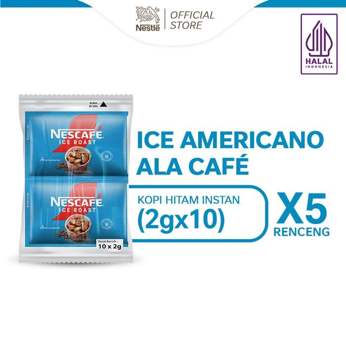 

Nestle Nescafe Ice Roast Americano Kopi Hitam Instant (10x2g) 5pcs
