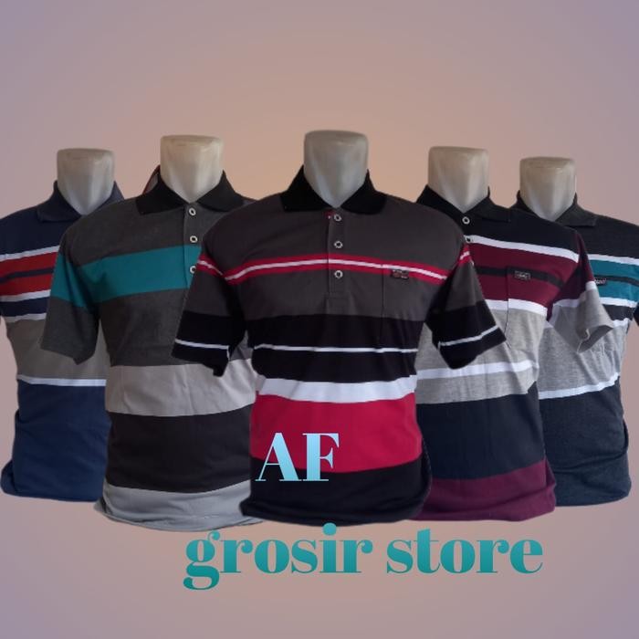 Kaos Lengan Pendek Kerah Bapak-bapak Baju polo Berkerah orang tua