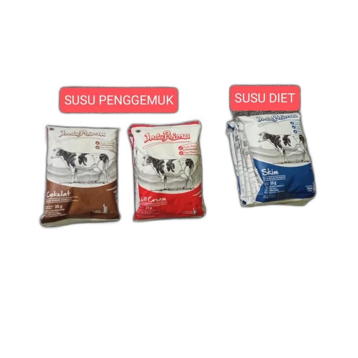 susu indoprima 1 sachet fullcream coklat skim susu diet dan penggemuk