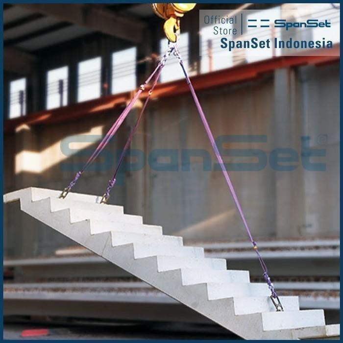 

[B1000-9M] Spanset Webbing Sling Double Ply 1 Ton X 9 Meter, Safety Factor 7:1, Tali Angkut & Angkat