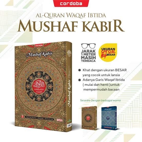 Terlaris Alquran Mushaf Kabir Cordoba Ukuran Jumbo A3, Alquran Lansia Non Terjemah