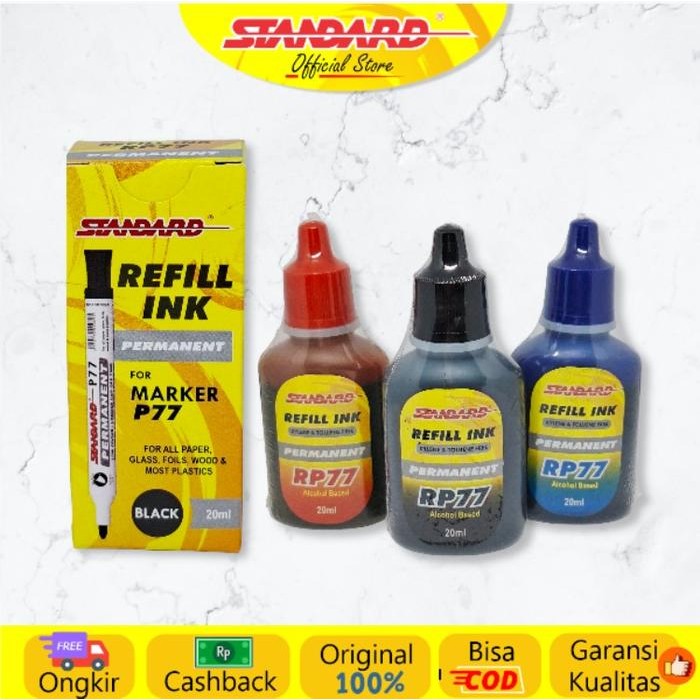 

Standard - Refill Ink Permanent Marker RP77 ISI 5 Pcs ( Tinta / Isi Spidol Yang Tidak Bisa Dihapus )