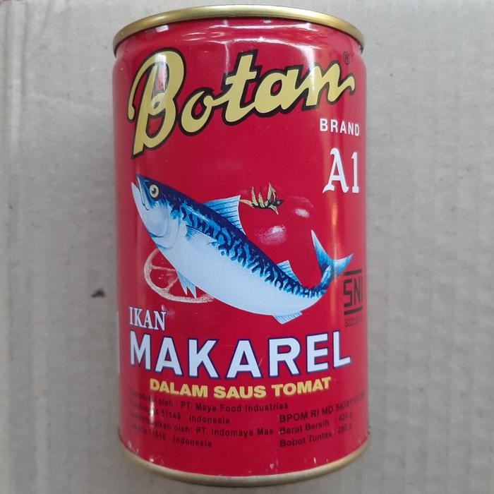 

READY BOTAN SARDEN MAKAREL 425GR IKAN KALENG SAUS TOMAT