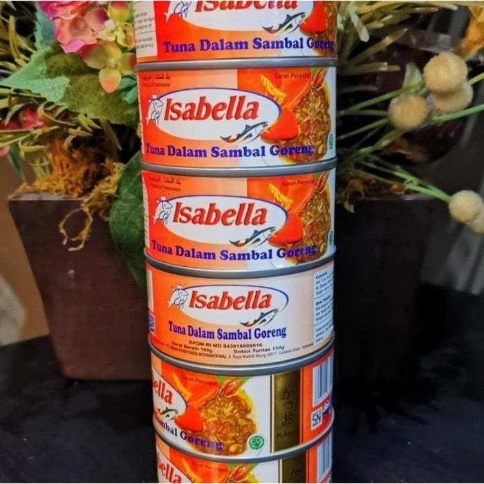 

READY PAKET ISABELLA TUNA SAMBAL GORENG KALENG 180GR 6 KALENG MURAH