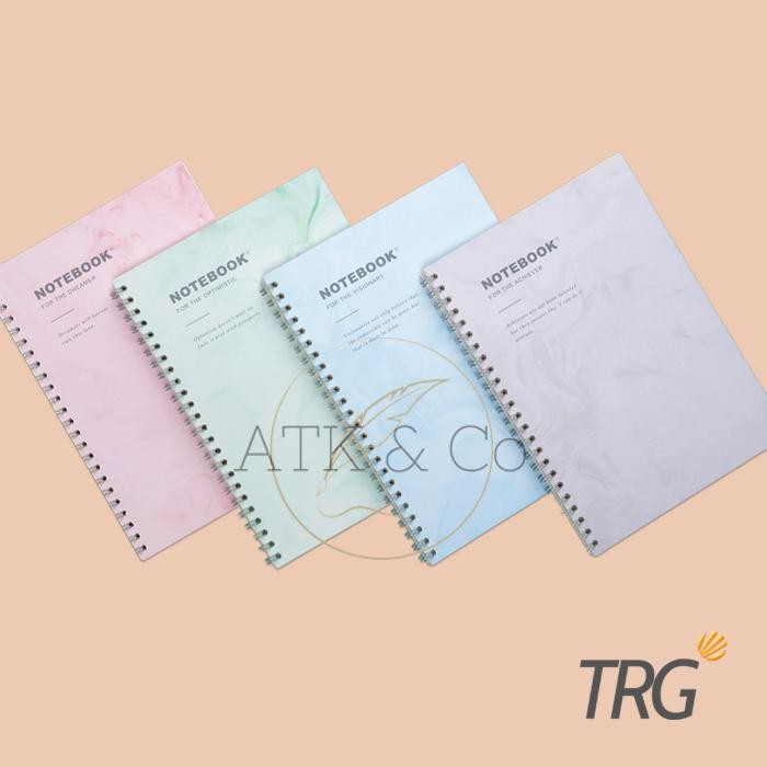 

Buku Tulis Catatan A5 Ruled TRG - Marble Pastel Cover Spiral Notebook