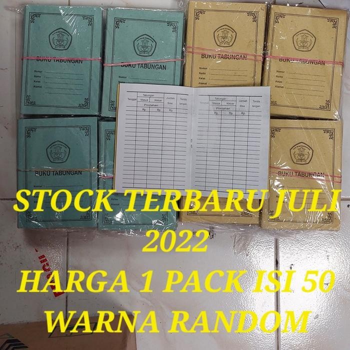 

1 PACK (ISI 50) Buku Tabungan Sekolah SPP 16 Kecil Wd 10x15,5cm Isi 6 LEMBAR - 50 Buku