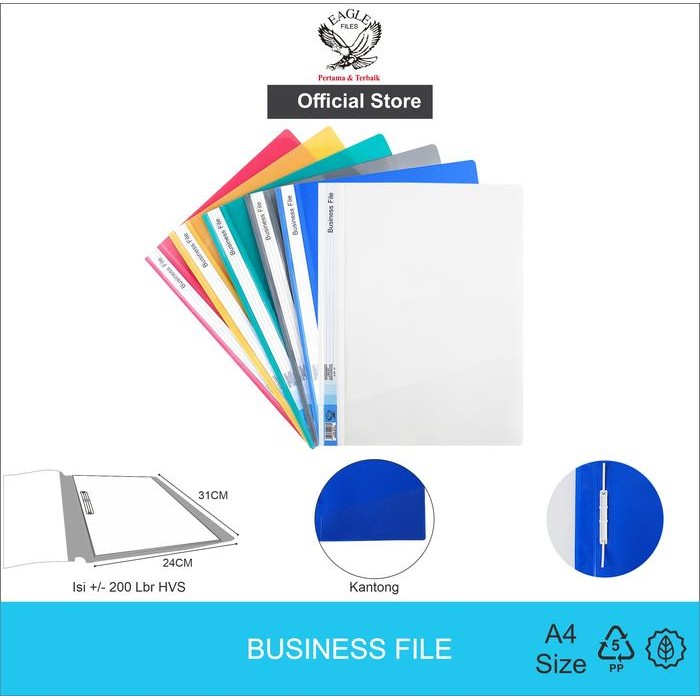 

EAGLE FILES Map Plastik / Business File / Bisnis File / Map Snel / Map Plastik Acco Ukuran A4