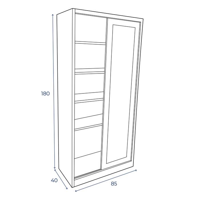 

MINERVA CABINET 19 SL LEMARI ARSIP METAL BESI GESER KACA 2 PINTU KUNCI