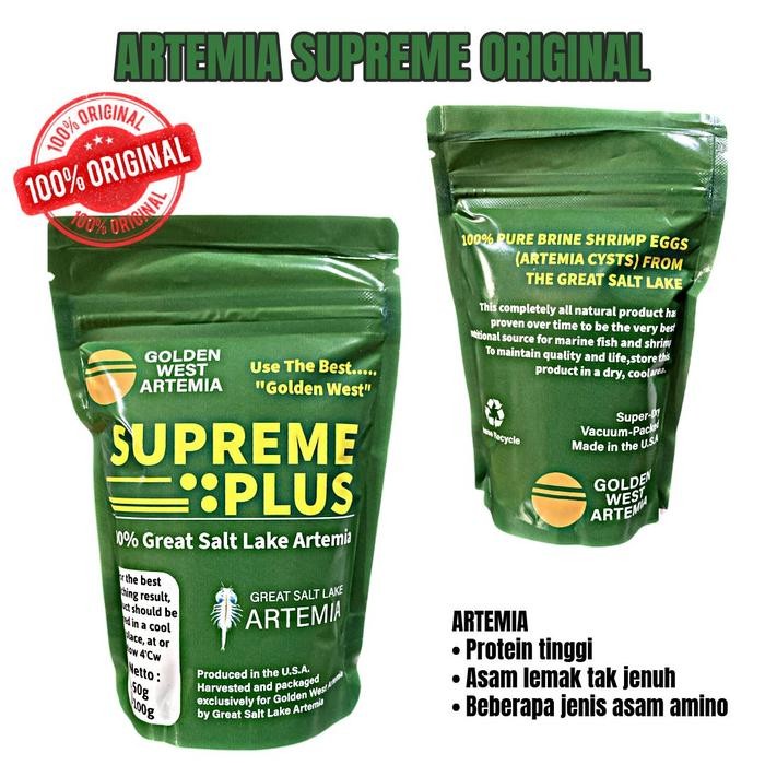 TERSEDIA ARTEMIA SUPREME PLUS ORIGINAL REPACK 50GR - TELUR ARTEMIA PREMIUM