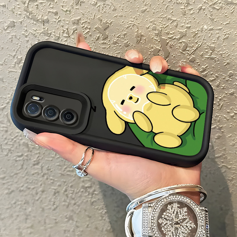 Casing Hp OPPO A16 OPPO A16s OPPO A54s Case Casing pola Anjing kuning lucu Kesing HP Kasing mata lan