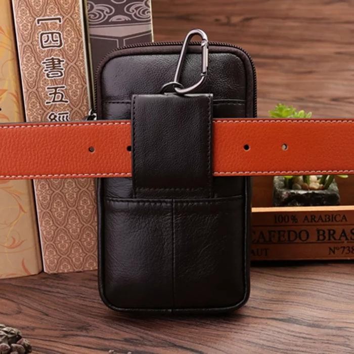 Bagus Dompet Hp Kulit Asli Sarung Hp Kulit Pria Tinggi 17Cm 3Hp Pinggang Ori