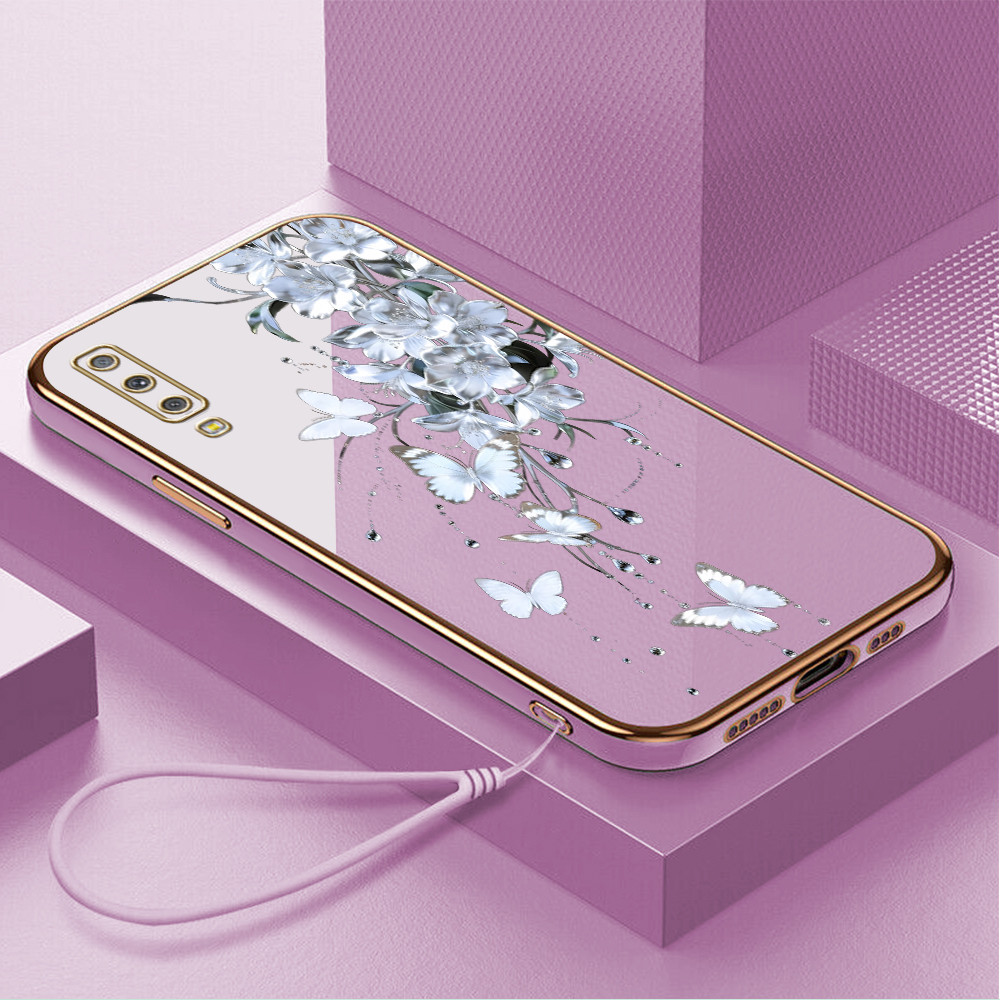Casing Hp Untuk Compitable With Samsung Galaxy A7 2018 A750 Lokal Stock Lanyard Gratis Phone Case So
