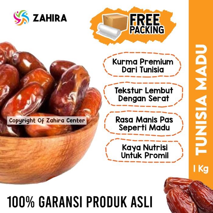 

TERLARIS Kurma Tunisia Madu Premium 1Kg BPOM ASLI Tunisia Barari Palmfrutt READY STOCK