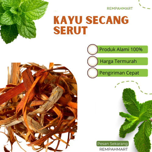 

10g Kayu Secang Murni Alami / Kayu Secang Jamu Caesalpinia Sappan wood Premium Rempahmart