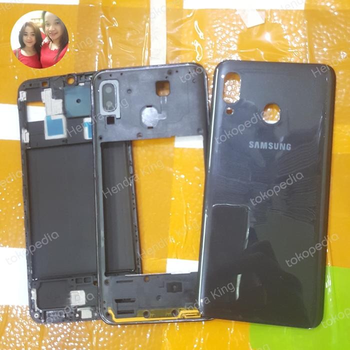 CASING SAMSUNG A30 FULLSET BACK CASING BEZZEL FRAME LCD SAMSUNG A30