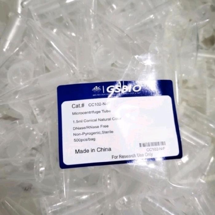 MICROCENTRIFUGE TUBE GSBIO I MICROTUBE STERILE I 0.5 ML I 1.5 ML I 2 ML