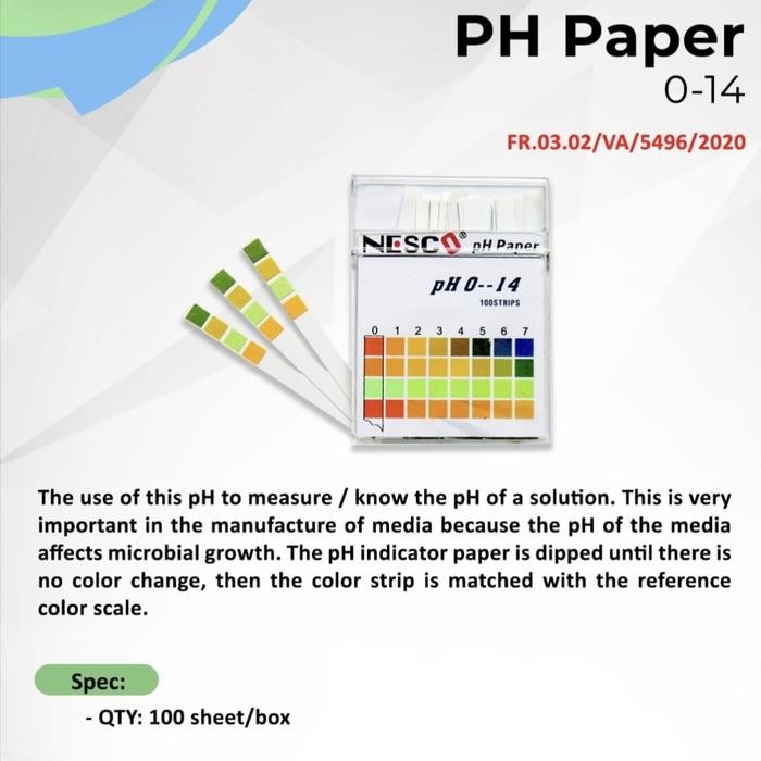 UNIVERSAL INDICATOR PH PAPER / KERTAS PH