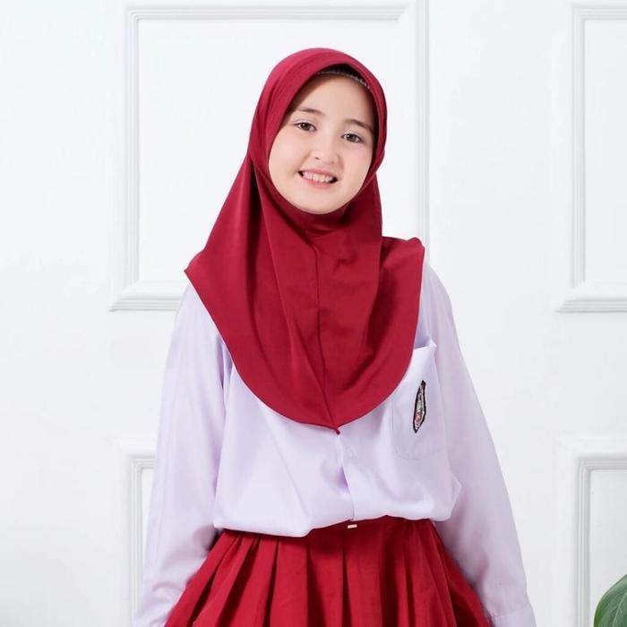 (Allthebest) JILBAB HAMIDAH ANAK SEKOLAH/Kerudung instan bergo hamidah anak sekolah