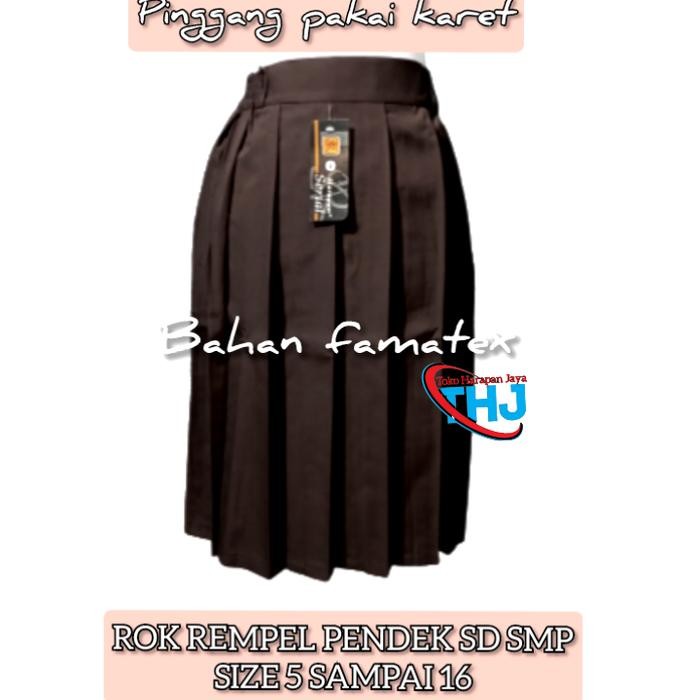 (Allthebest) SIZE JUMBO...Seragam sekolah Rok pendek SD SMP Rempel Merah/putih/pramuka/Rok seragam