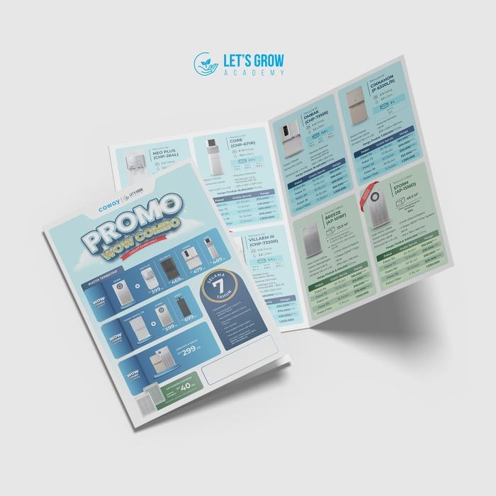 

Baru Brosur Coway Bahan Art Paper Berkualitas Cetak Profesional