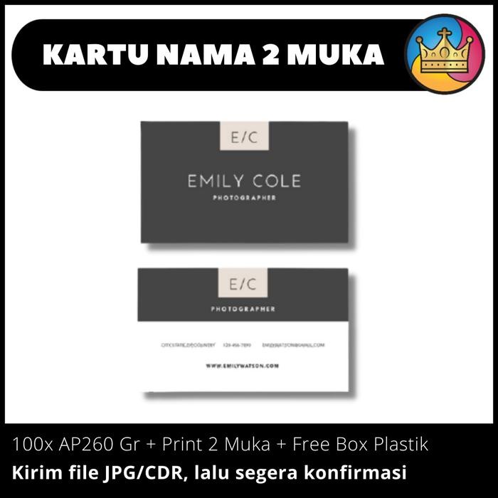 

Baru Cetak Kartu Nama 2 Muka Art Paper 260 Gram Murah Bonus Box
