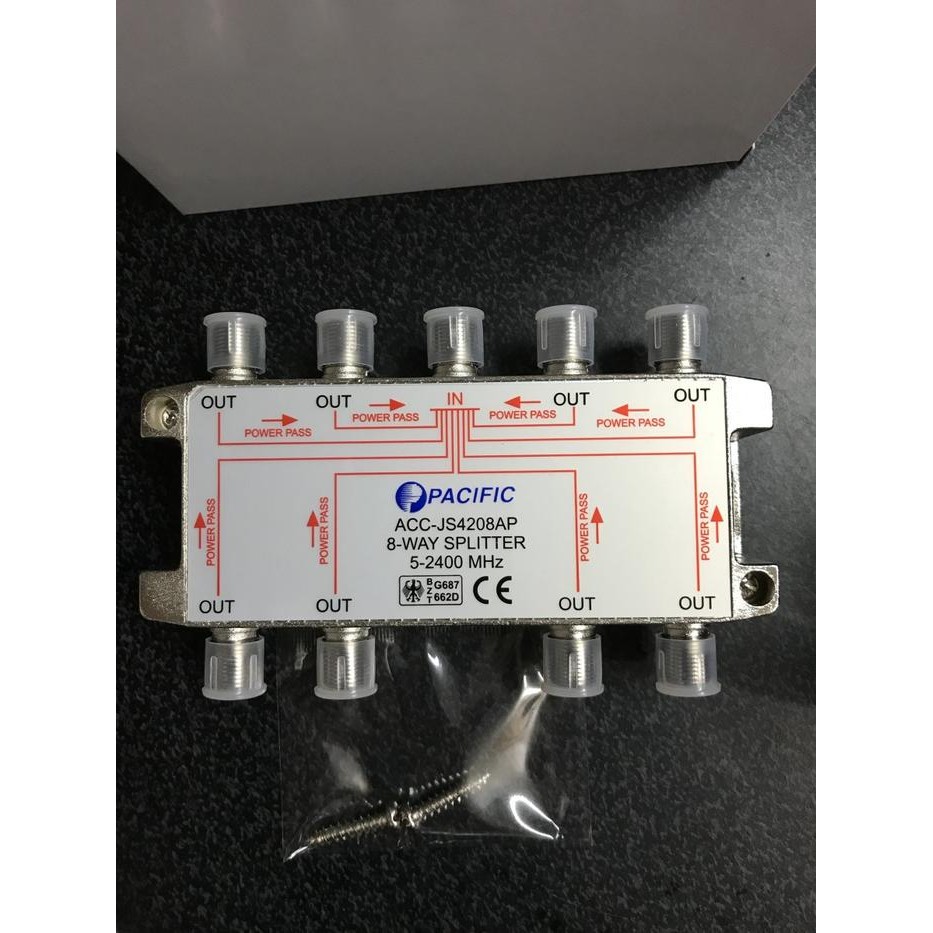PACIFIC SPLITTER 8 WAY RANGE FREQUENCY 5 - 2400MHZ