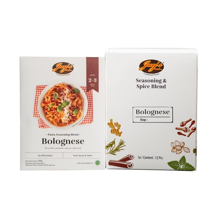 

Jay's Bolognese Pasta Seasoning Blend - Box Isi 12