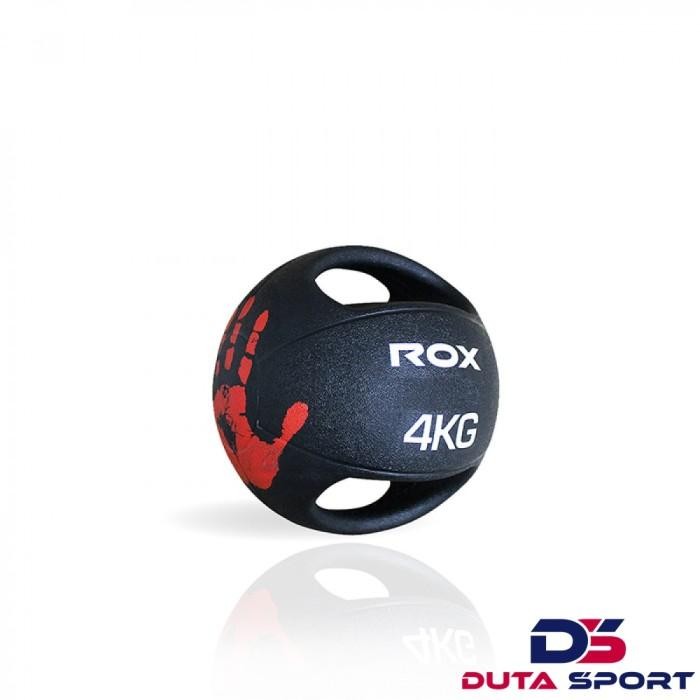 

Medicine Ball Bola Latihan Tangan With Handle 4 Kg ROX Original