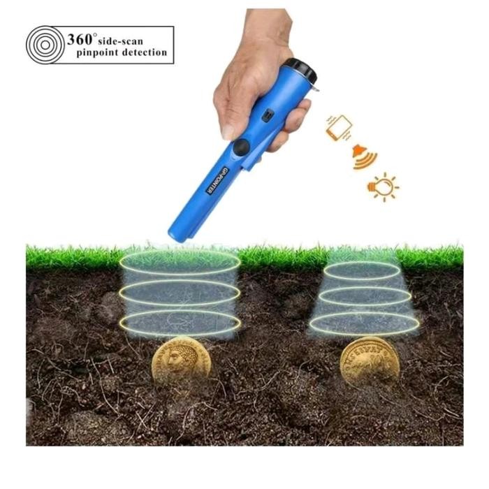 Alat detektor emas harta terpendam metal emas perak deteksi tahan air