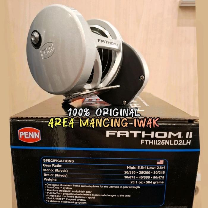 Reel Penn Fathom Ii 15Xnld2Lh 25Nld2Lh 30Ld2Lh 40Nld2Lh -Silver Series