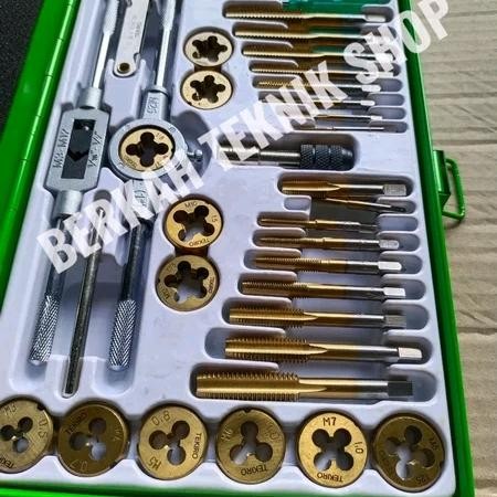 TAP DIES SENAI SET TEKIRO 40 PCS KOMPLIT alat pembuat drat