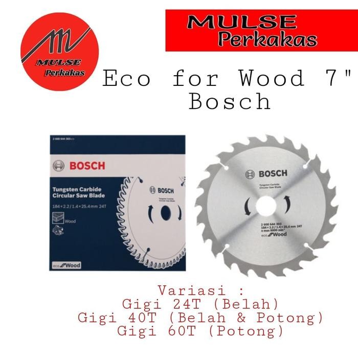 Mata Potong Circular Saw/ Circular Saw Blade Eco For Wood 7" Bosch